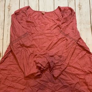 Old Navy Pink and Metallic gold stripe long sleeve